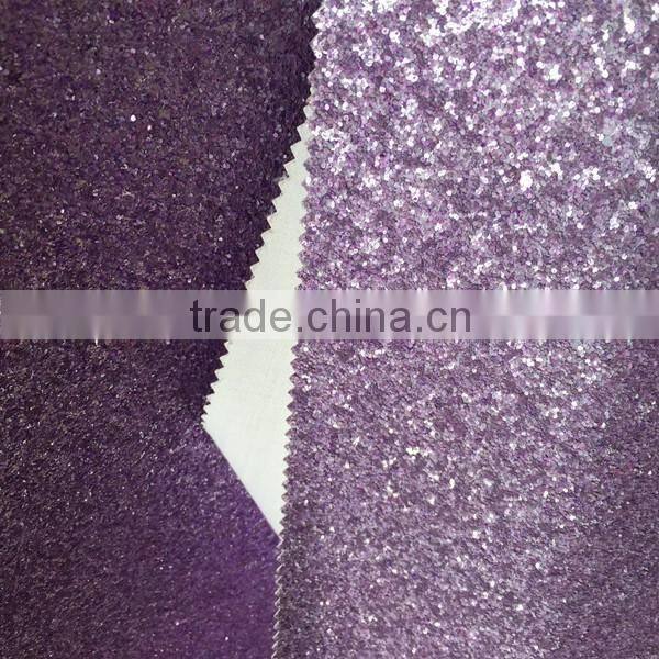 Chunky Glitter fabric for ladies shoes upper decoration usage ,popular use for fashion High-heeled Shoes
