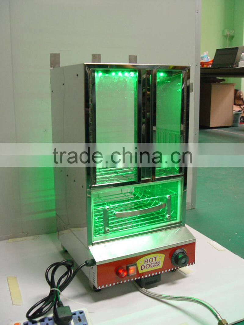 CE Approval Electric Hot Dog snack foods Steamer machine cart For Sale