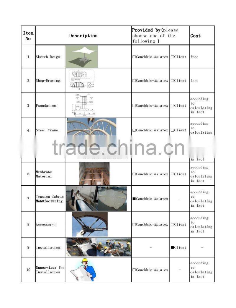 hyperbolic and decorative Grade A firepoof PTFE coated tensile fabric architecture Ceiling in Airport from china supplier