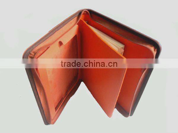 A4 leather file folder document holder fashion portfolio folder leather portfolio folder from factory