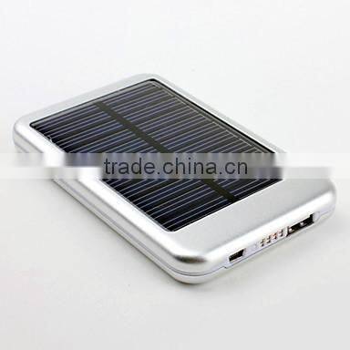 Wholesale slim portable solar mobile charger fast charge power bank 5000mah
