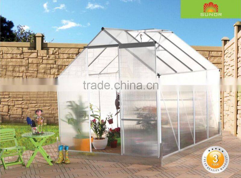 Easy DIY 6*6 FT Aluminum Garden Greenhouse