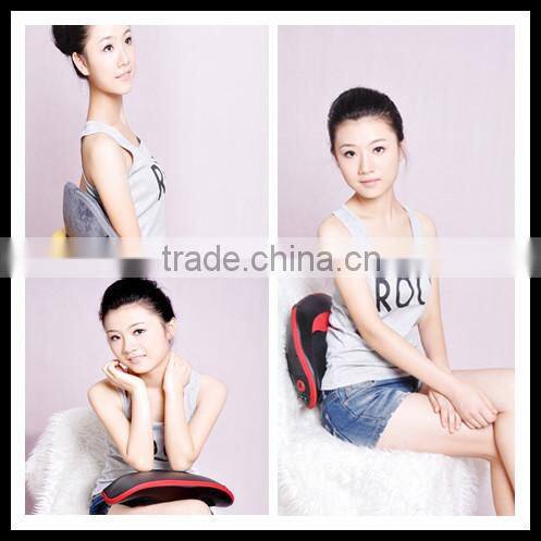 Home and car use soothing heat jade stone vibrating waist & back massager