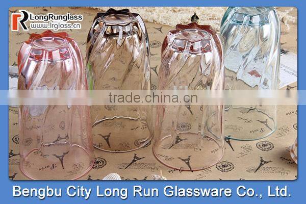 LongRun 374ml high quality colorful drinking glass cup wholesale