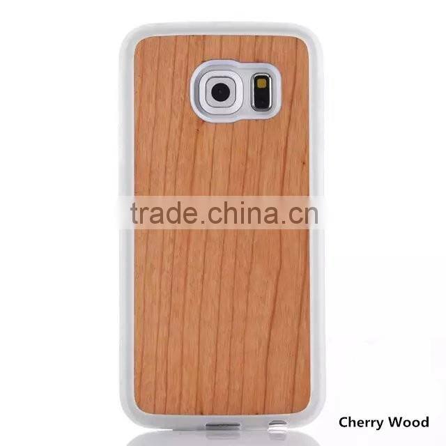 TPU Design Bamboo Phone Case Wood Mobile Phone S6 Cover