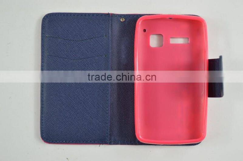 2016 Hot Sales Flip cover PU Leather Cases for iphone6 with TPU Holder, Two Card Slots and Stand Funtion