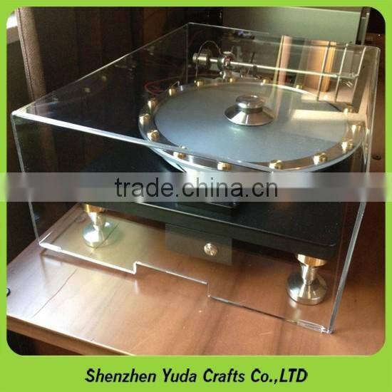 Rectangular shaped lucite storage box desktop designed acrylic dustcover