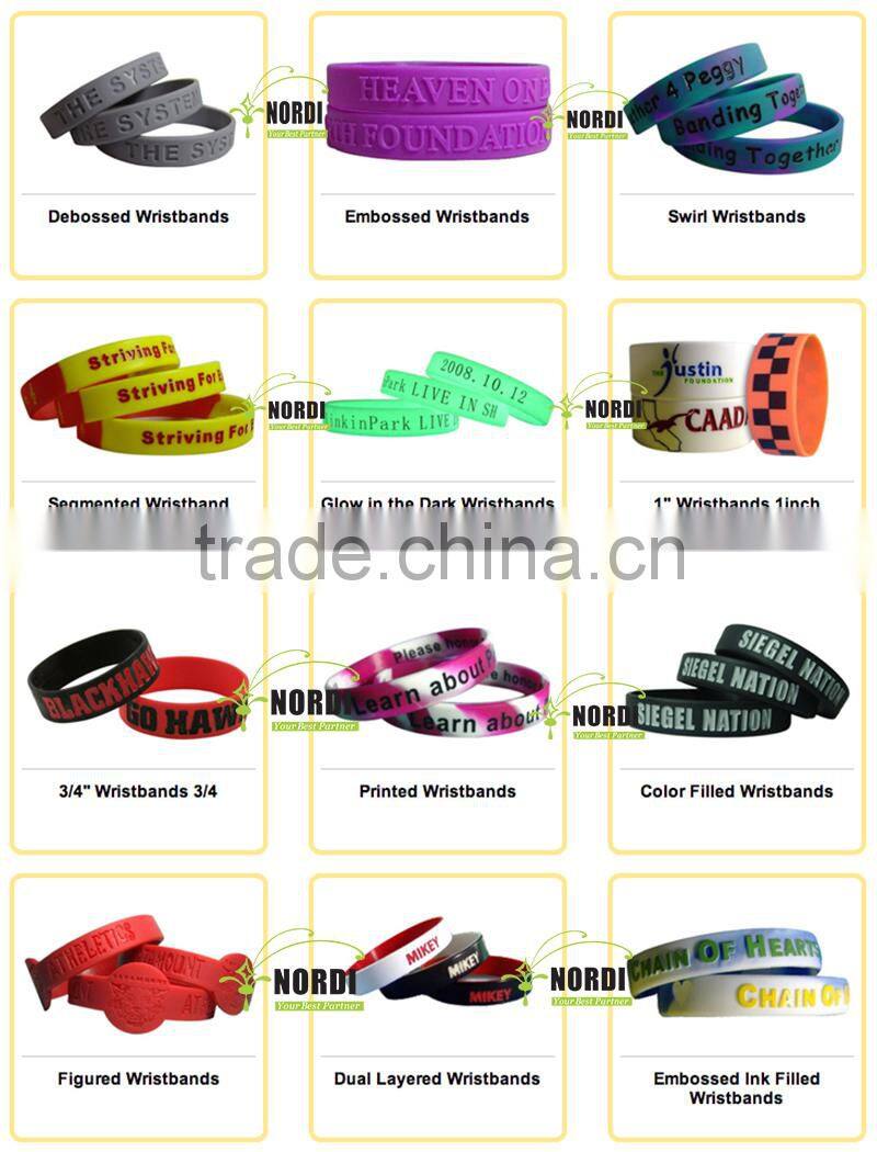 Fashion Unisex Silicone Wristbands new design promotional customized rubber silicone bracelet