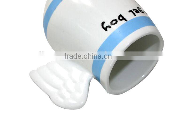 Promotional cute ceramic angel wing mug