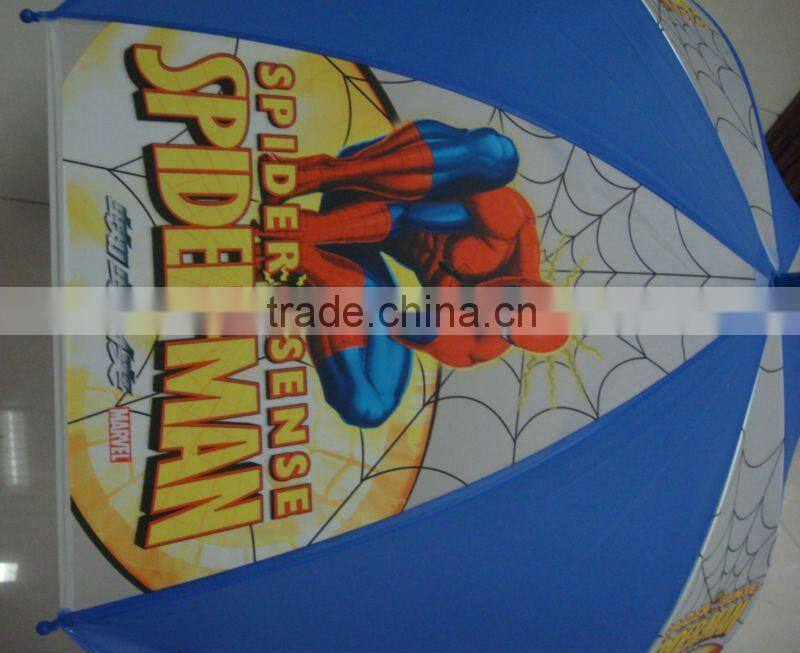 blue pictures printing PVC children umbrella with whistle