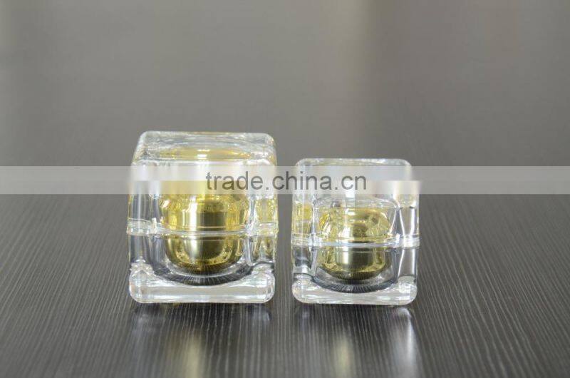 china supplier cosmetic jars small quantity luxury acrylic jar