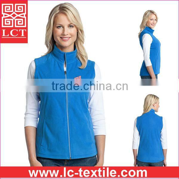 wholesale keep your core warm Navy Blue Heated Fleece Vest with custom embroidery(LCTU0040)