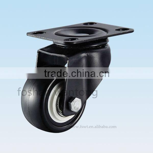 2.5 Inch Table Leg Caster Threaded Stem Green Pu Furniture Caster