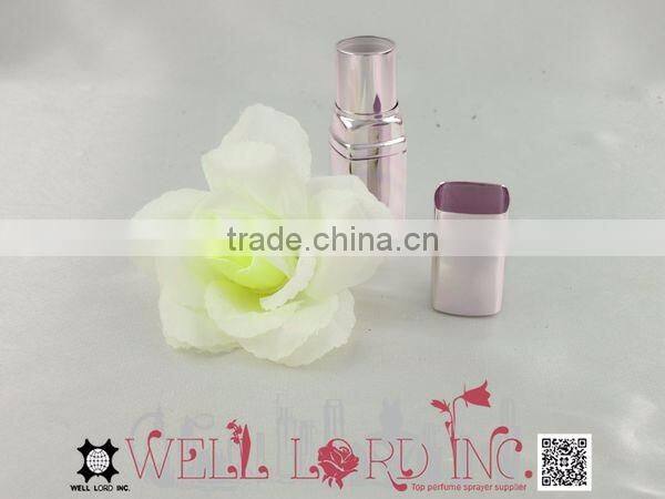 6cm elegant pink aluminum plating outer cover pulling cap lipstick