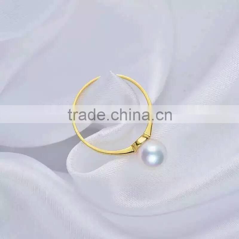 quality freshwater pearl ring designs silver white gold pearl rings