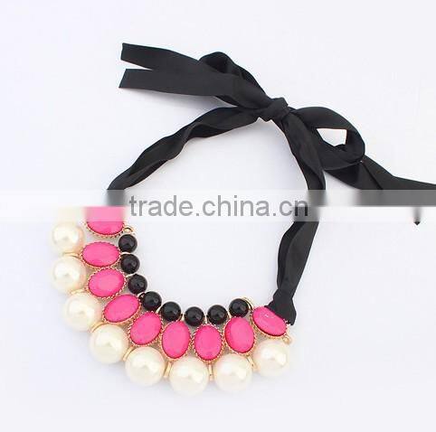 Fashion Big Pearl Choker Collar Vintage Pendant Statement Necklace Women Necklaces & Pendants Fashion Necklaces for Women 2014