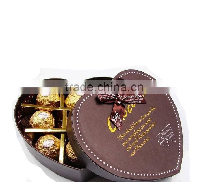 Newest design for heart shaped handmade chocolate gift box