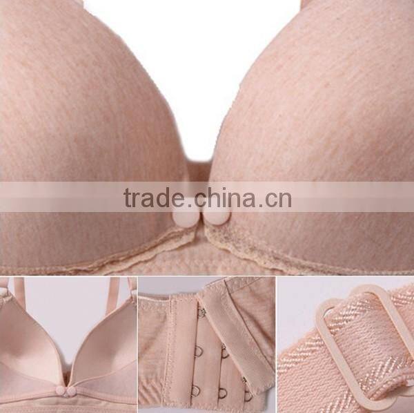 Hot Selling Mum Maternity Bras One-piece Breastfeeding Bras Open Front Button Nursing Bras