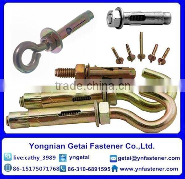 Various wedge Anchor,3PCS/4PCS fix bolts with washer, with eye or hook bolts in good quality