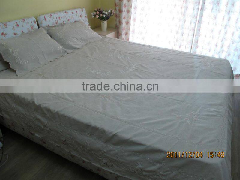 240x260 100%linen handmade bedsheet