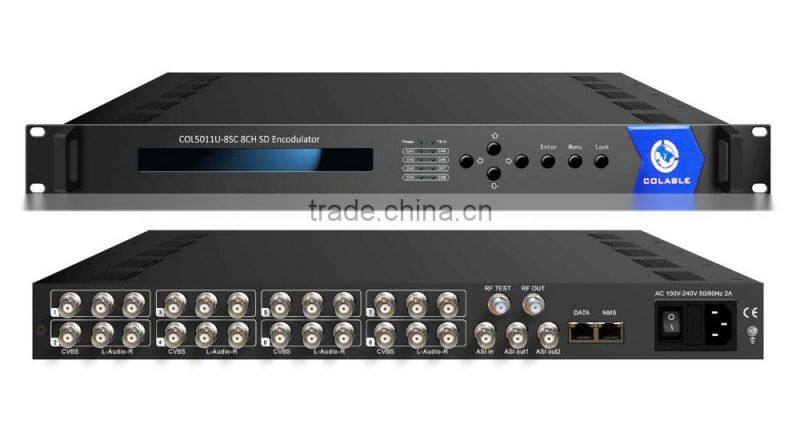 COL5011U-4CA 4 channels AV(CVBS ) to RF(ATSC-T) encoder modulator