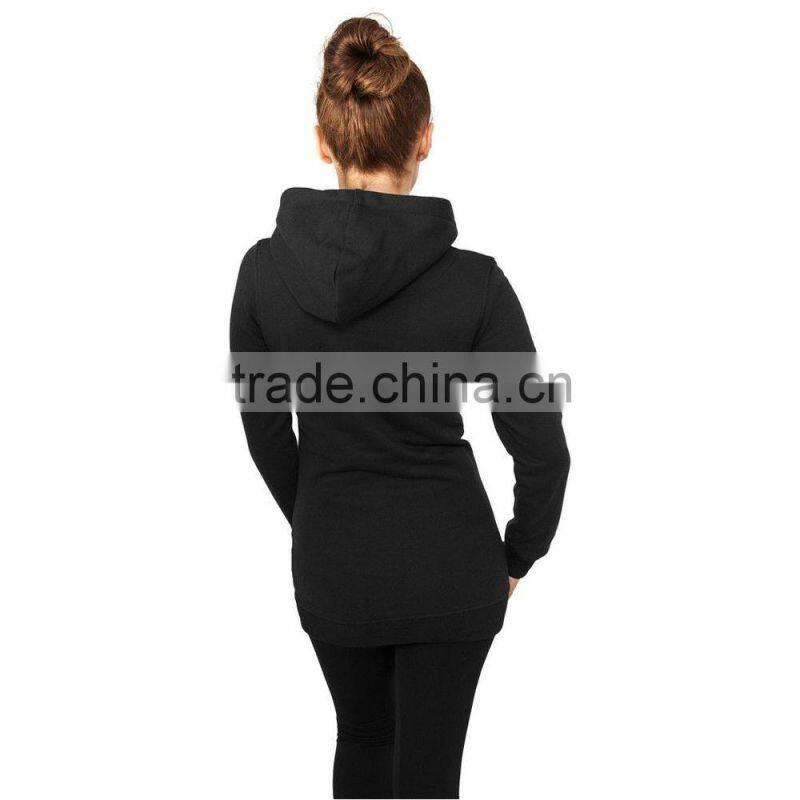 Urban Frauen Women Girls Claccics Ladies Long Leather Pocket Hoody Pullover