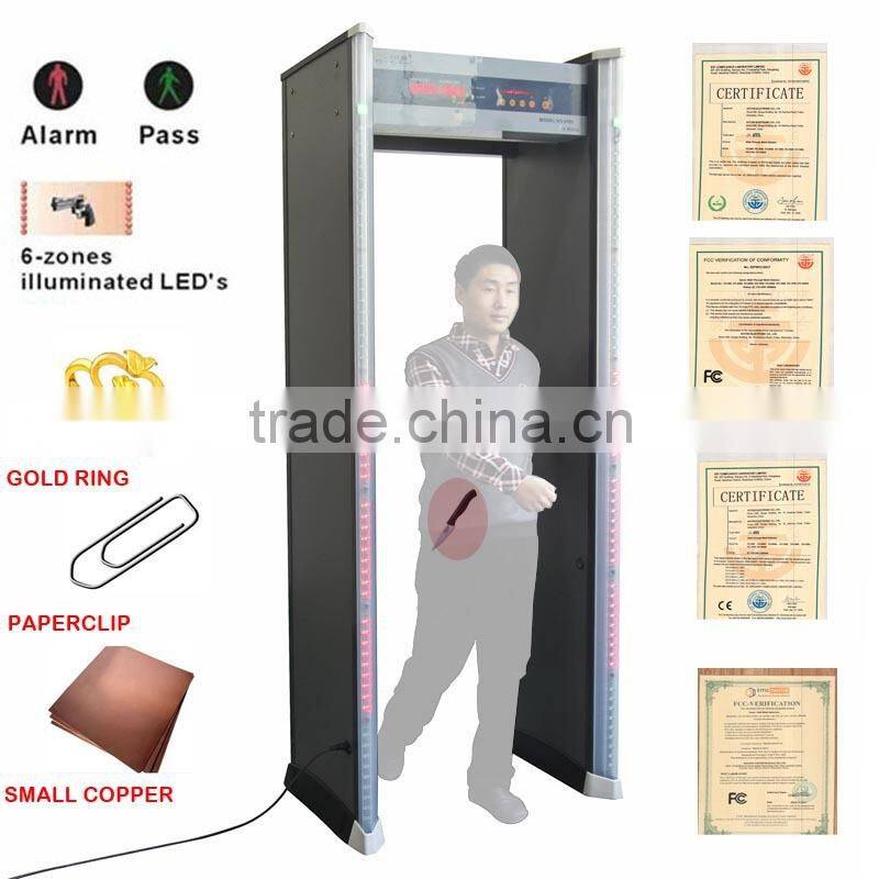 Pinpoint factory level high sensitvity walk through archway door usage security metal detector gate