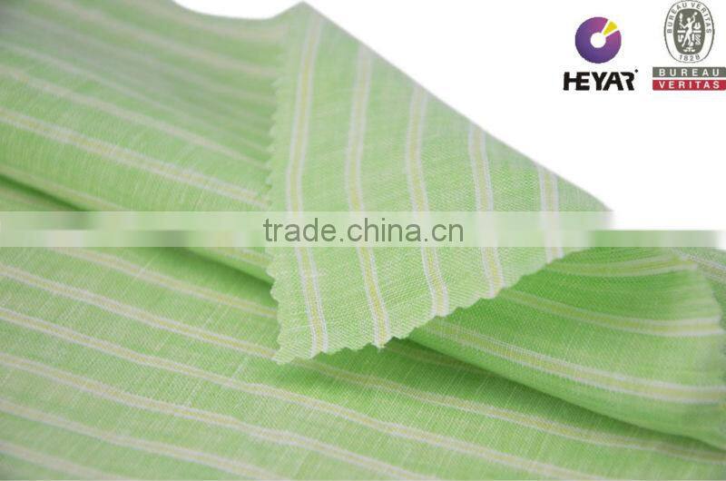 Linen Yarn Dyed Stripes Fabric