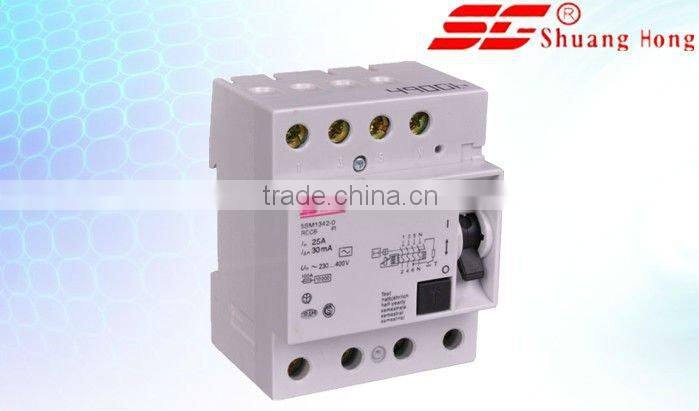 6-80Amp 240/415V 6KA SG2M 5SM1 residual current circuit breaker Earth Leakage Circuit Breaker rccb
