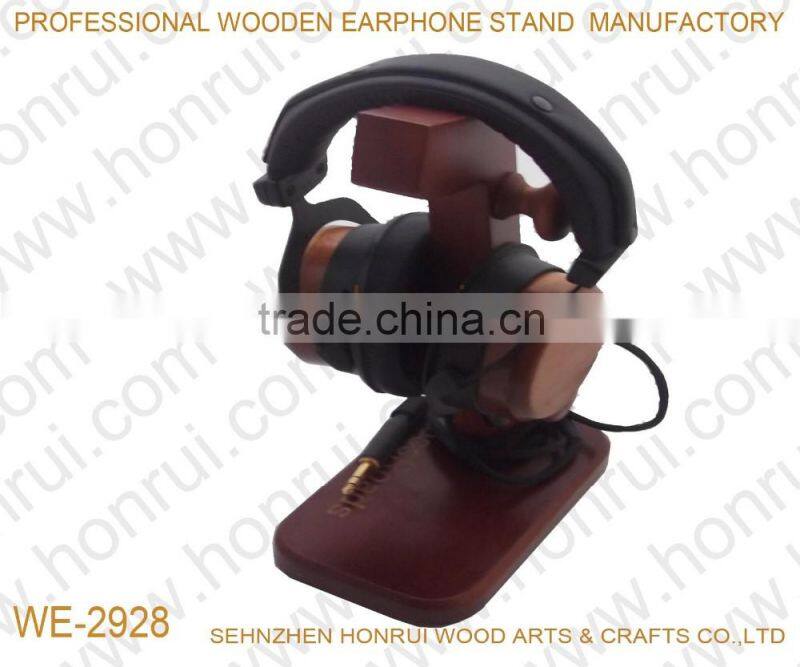 Wooden Earphone Display, Custom shape earphone wooden display, earphone display supplier
