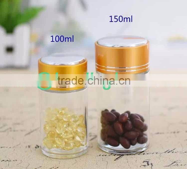 60ML Transparent Plastic Empty Clear Bottles Sample Jar Capsule Container Bottle for liquid Pill Medicine Vitamin