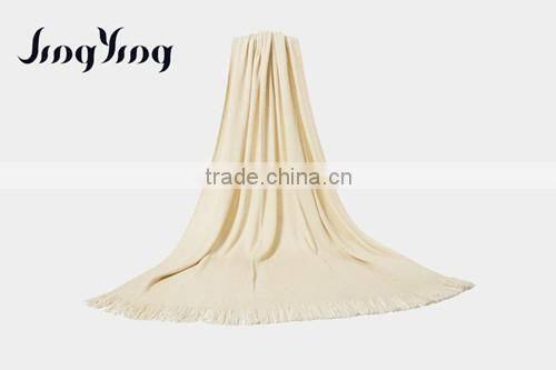 Simple color simple jacquard knitting blanket long and big blanket
