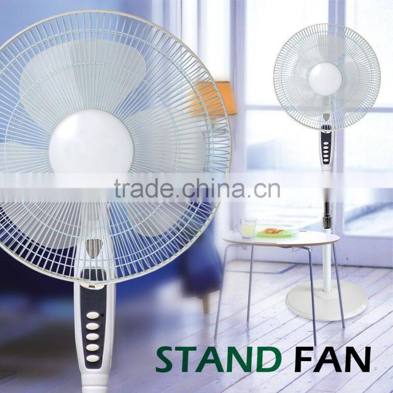 Multifunctional 220v 16 inch solar emergency light stand fan line grill with rim