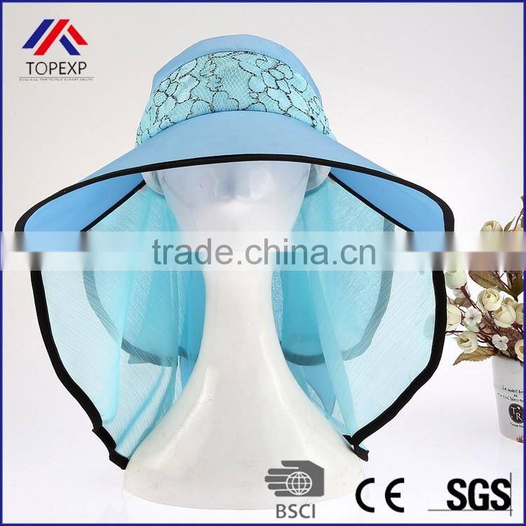 Travel Sun Hats For Women Chiffon Cape