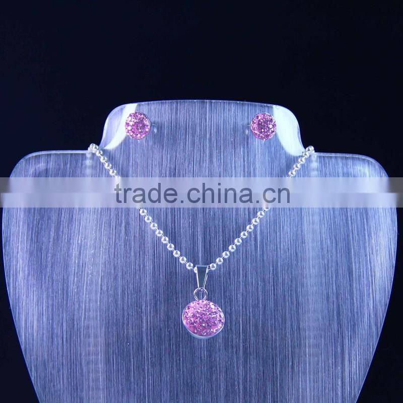 crystal beads jewelry sets lady