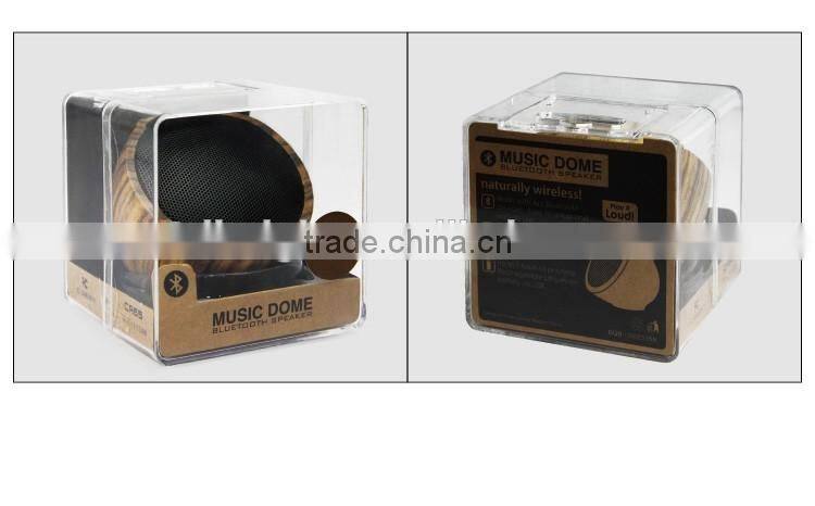2016 Bluetooth Speaker BT 4.0 Wooden Wireless Charger Handsfree half ball bamboo wood speaker