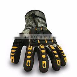 QL black nitrile coated gloves mechanical work gloves