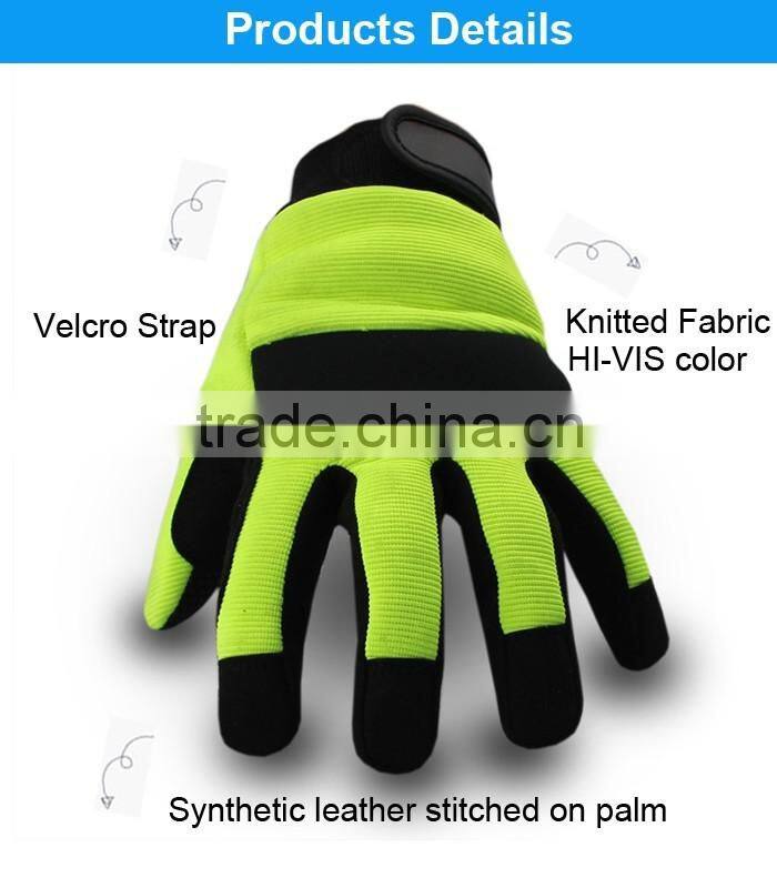 Execellent quality good grib hi-vis color glove for motocycle