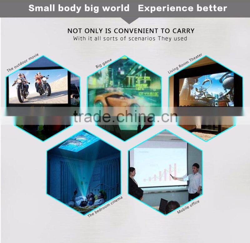 120Ansi Lumens wifi bluetooth battery operated mini portable projector