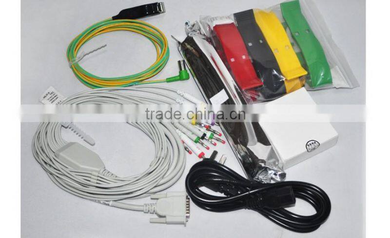 12 lead 12 Channel 8 inch Digital Electrocardiograph ECG Machine EKG 1200G 300 Cases with ECG Software