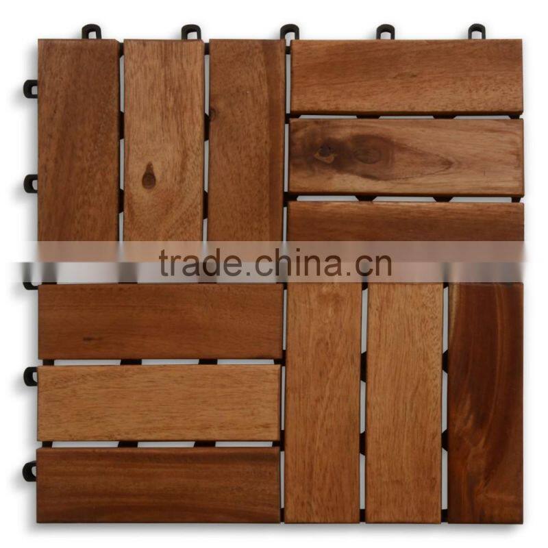 Garden deck tiles made of Acacia wood in Vietnam