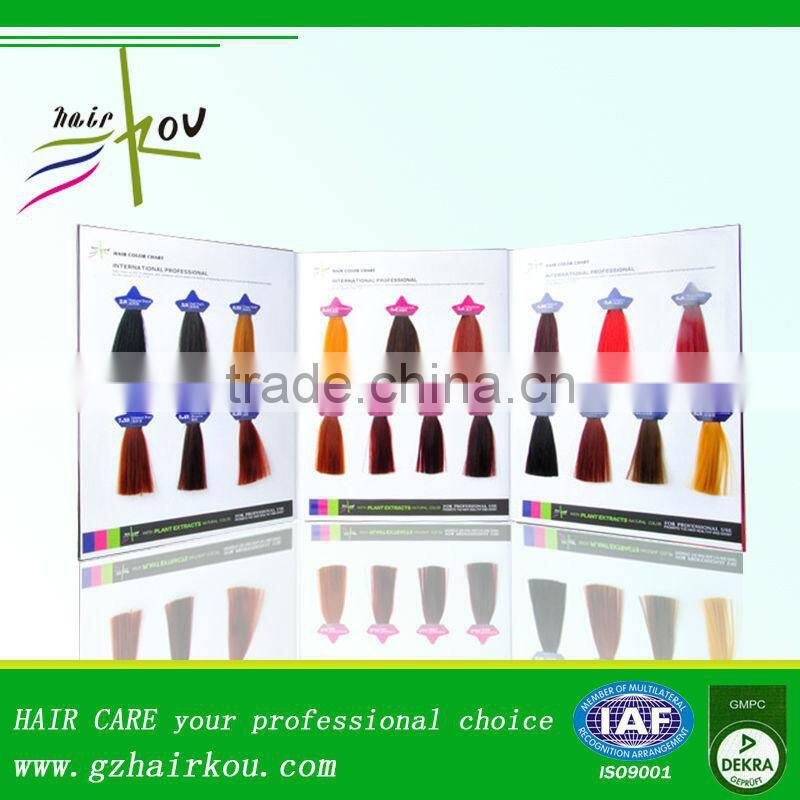 Professional Hair Color Cream OEM Manufacturer Coloring Chart With 49/104 Shades