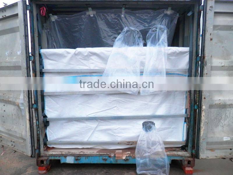 Sea dry bulk container liner with zipper for cocoa powder