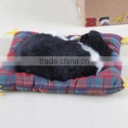 Artificial rabbit fur dog toy,New product sleeping breathing toy dog
