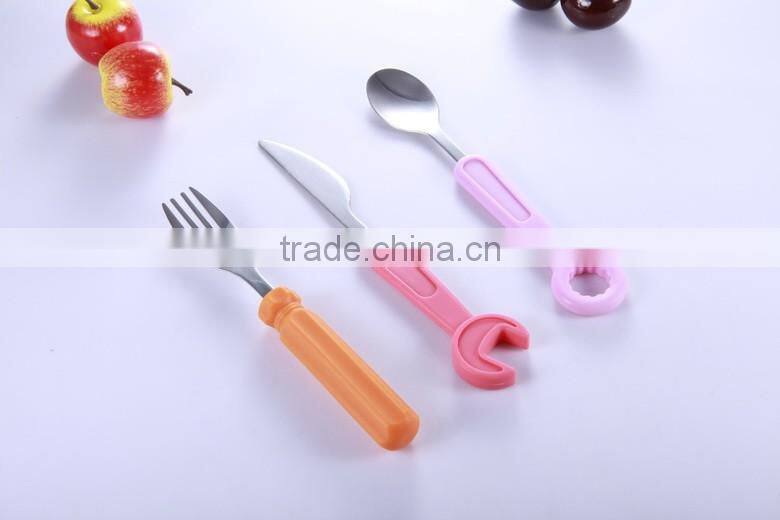 Soft and safe silicone wholesales kids spoon and fork set