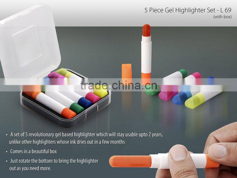 5 in 1 solid medical cute gel pen/Creative pen/Solid fluorescent pen/wax-highlighter-pen