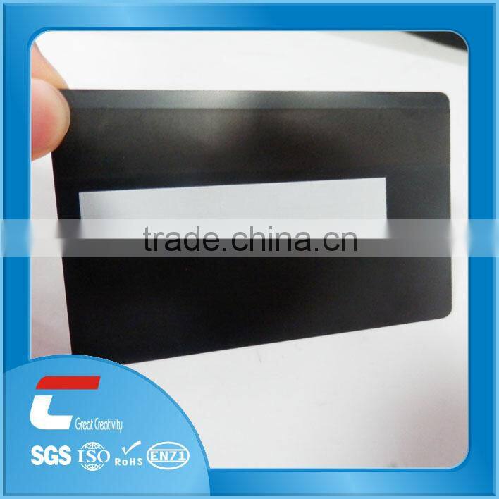 black stainless steel cards with magnetic stripe and signature cheap factory price