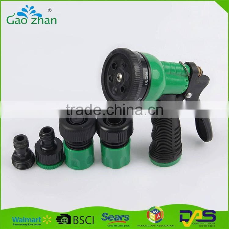 Factory outlet plastic 6 patterns portable water sprayer garden hose nozzle