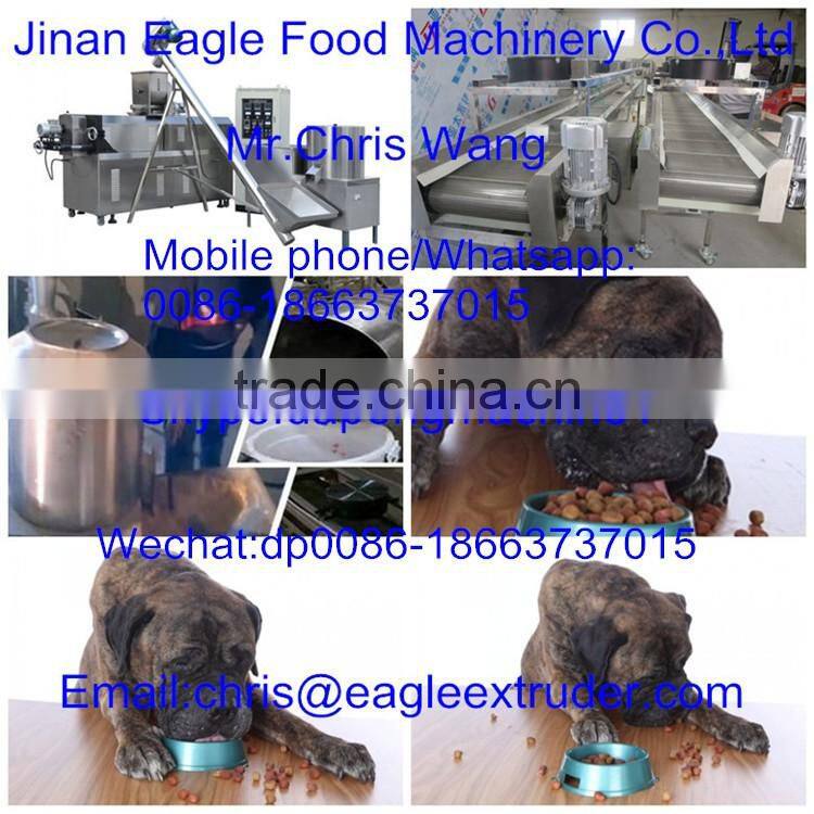 stainless steel double-screw pet food extruder,dog food machine,pet food production line