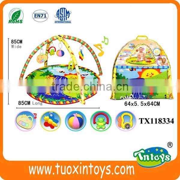 baby floor play music mat crawling carpet kids activities blanket hanging toys